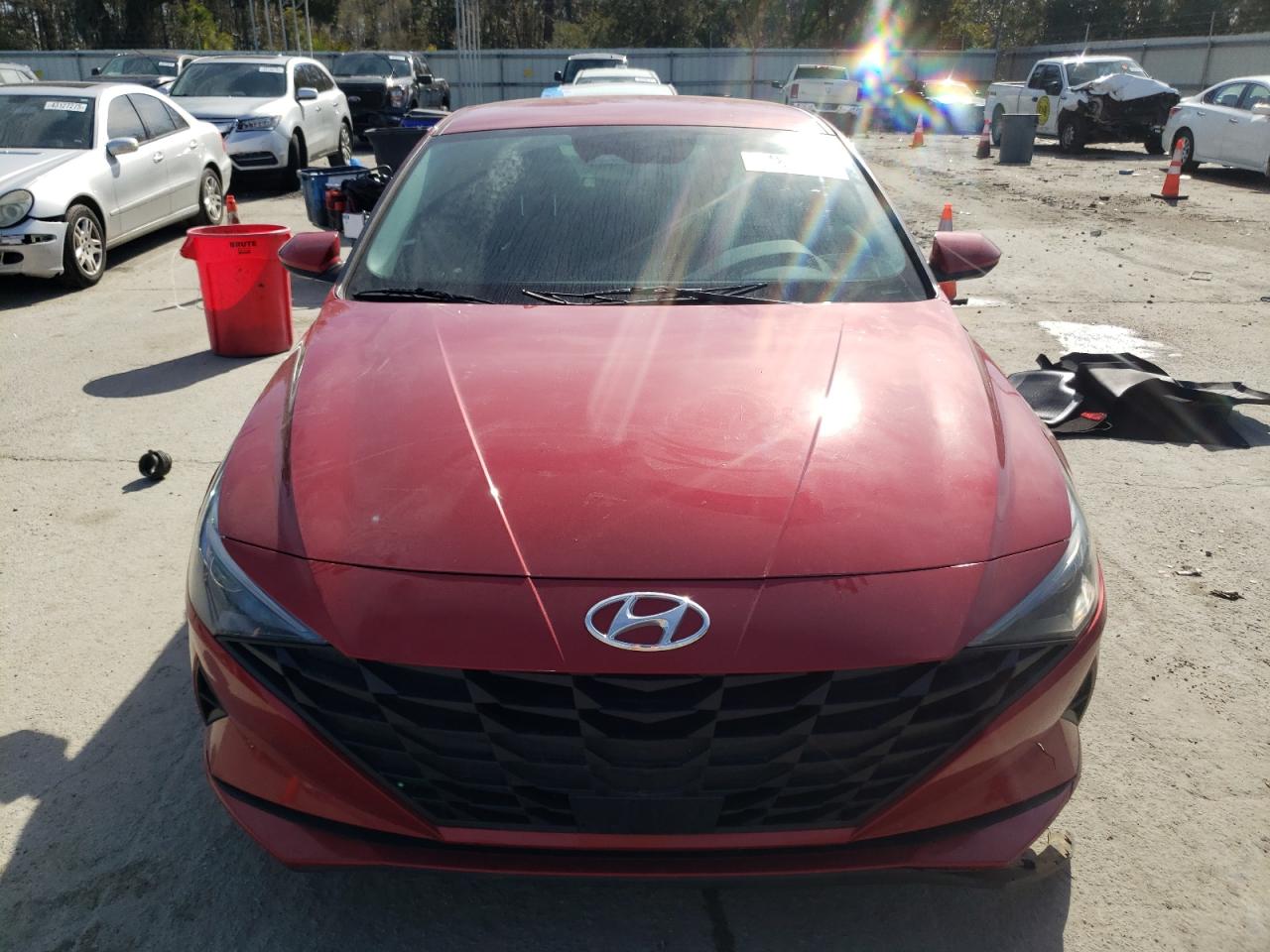 2022 Hyundai Elantra VIN KMHLS4AG8NU315277 Copart auction photo, side / front end damage thumbnail 5