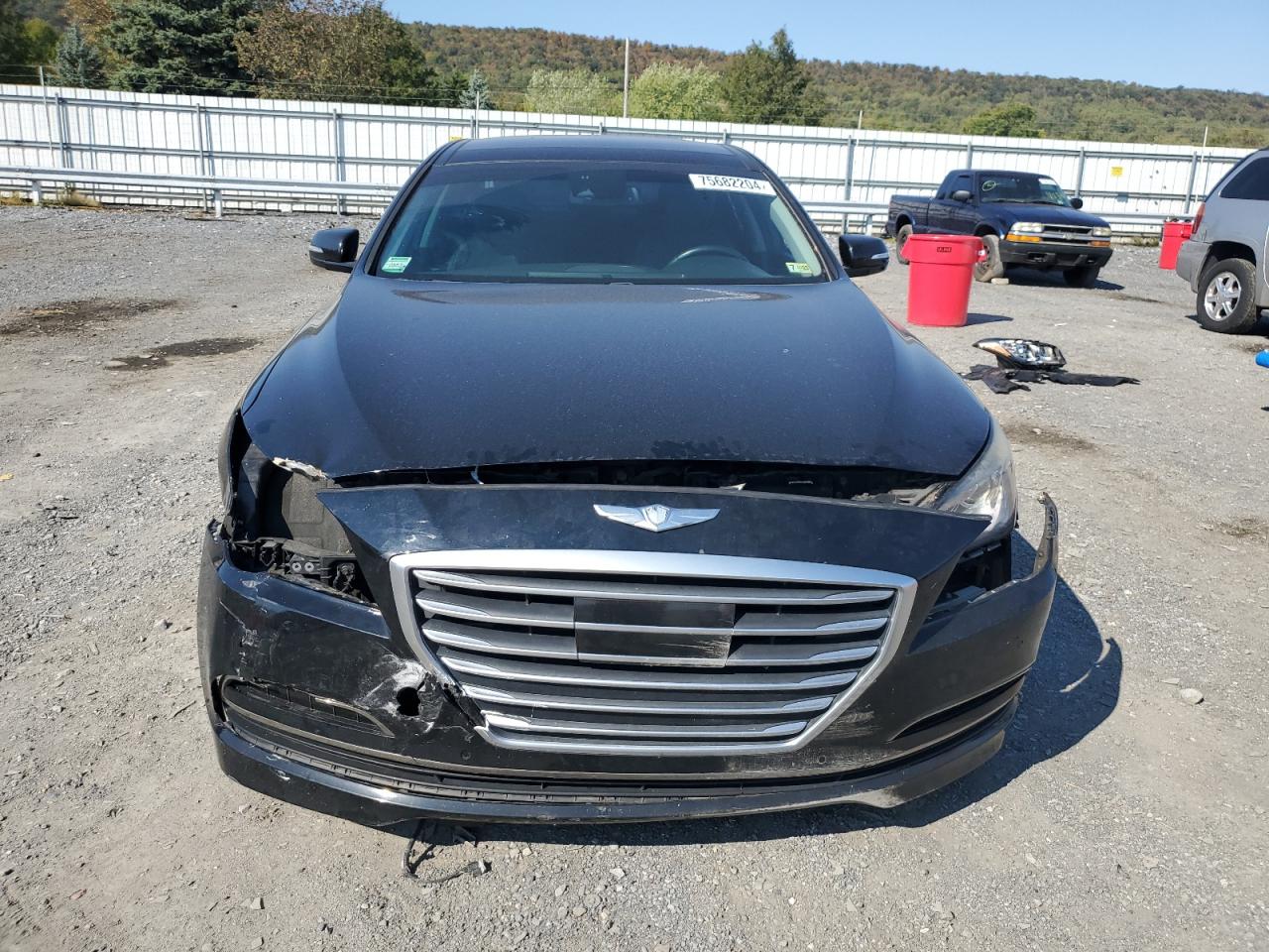 2015 Hyundai Genesis VIN KMHGN4JE1FU037508 Copart auction photo, front end damage thumbnail 5
