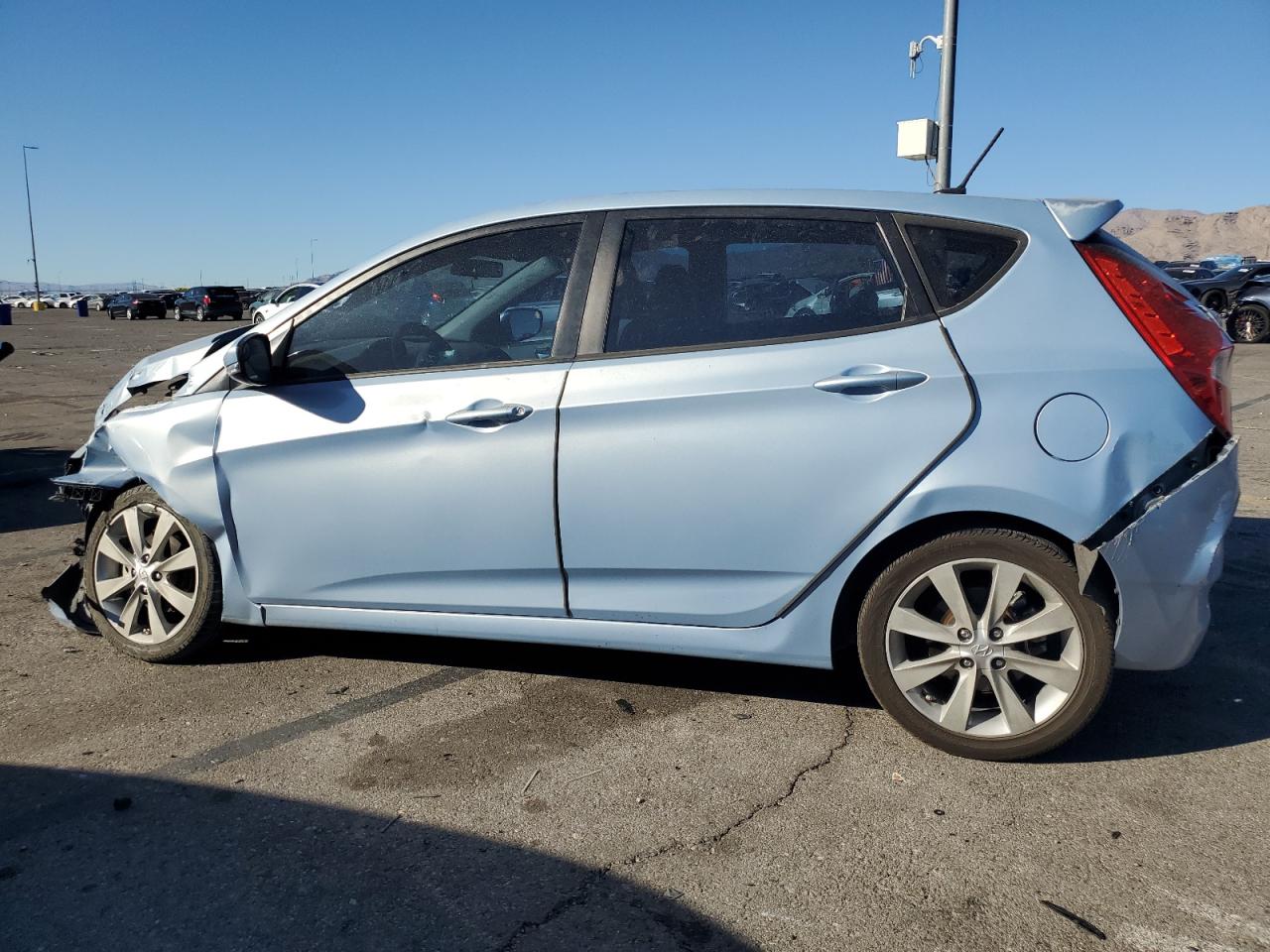 2014 Hyundai Accent VIN KMHCU5AE0EU173912 Copart auction photo, all over damage thumbnail 2
