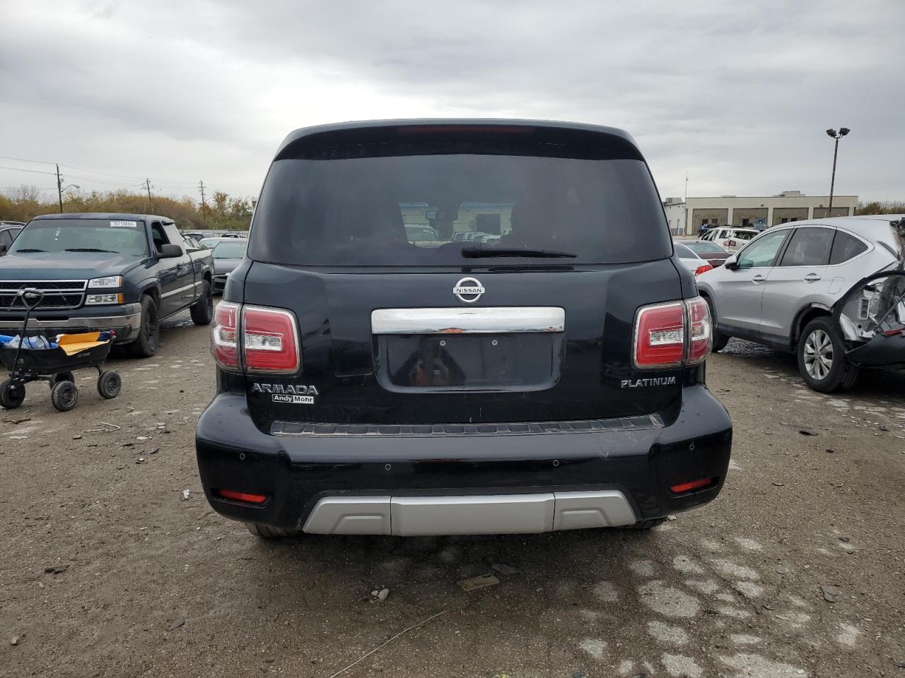 2017 Nissan Armada VIN JN8AY2NEXH9707499 Copart auction photo, front end / mechanical damage thumbnail 6