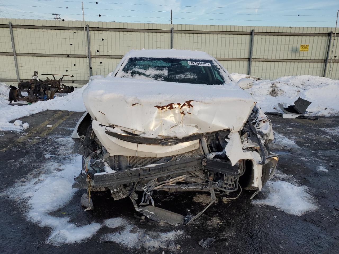 2015 Hyundai Sonata VIN KMHEC4A45FA131705 Copart auction photo, front end / top/roof damage thumbnail 5