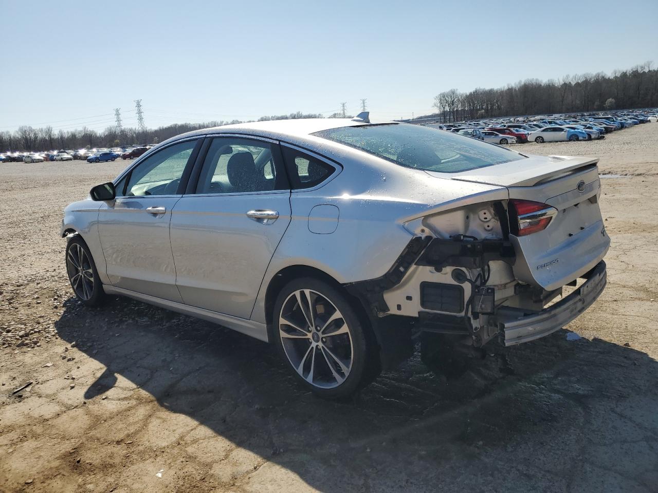 2019 Ford Fusion VIN 3FA6P0D9XKR186914 Copart auction photo, front end / rear end damage thumbnail 2