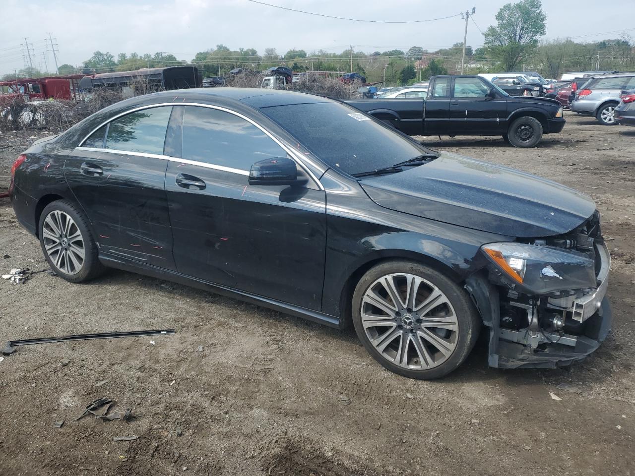 2018 Mercedes-Benz CLA-klasse VIN WDDSJ4EB8JN688427 Copart auction photo, all over damage thumbnail 4
