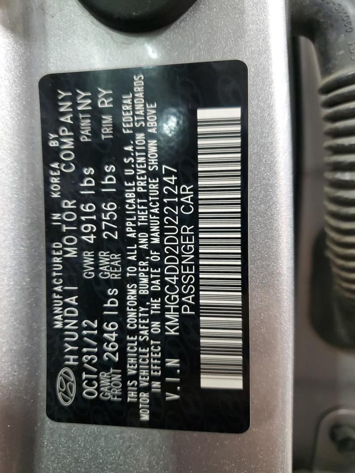 2013 Hyundai Genesis VIN KMHGC4DD2DU221247 Copart auction photo, front end damage thumbnail 14