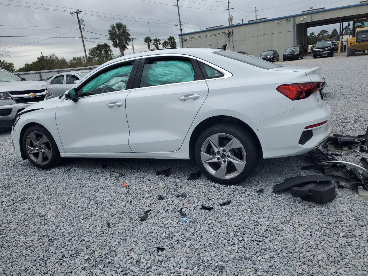 2023 Audi A3 VIN WAUAUDGY2PA085243 Copart auction photo, front end / side damage thumbnail 2