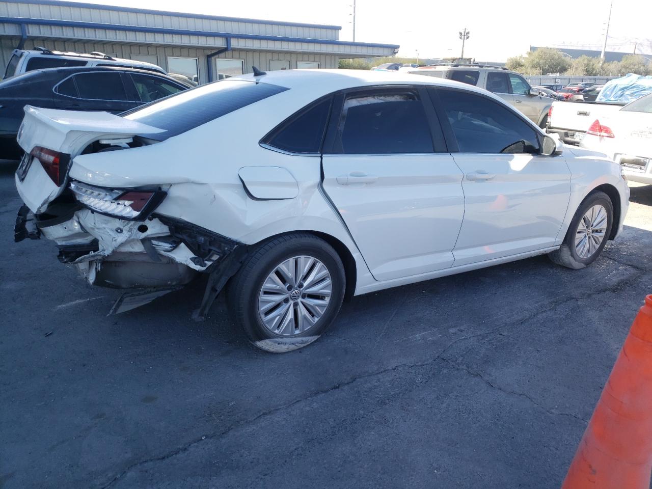 2019 Volkswagen Jetta VIN 3VWC57BU1KM055691 Copart auction photo, rear end / side damage thumbnail 3