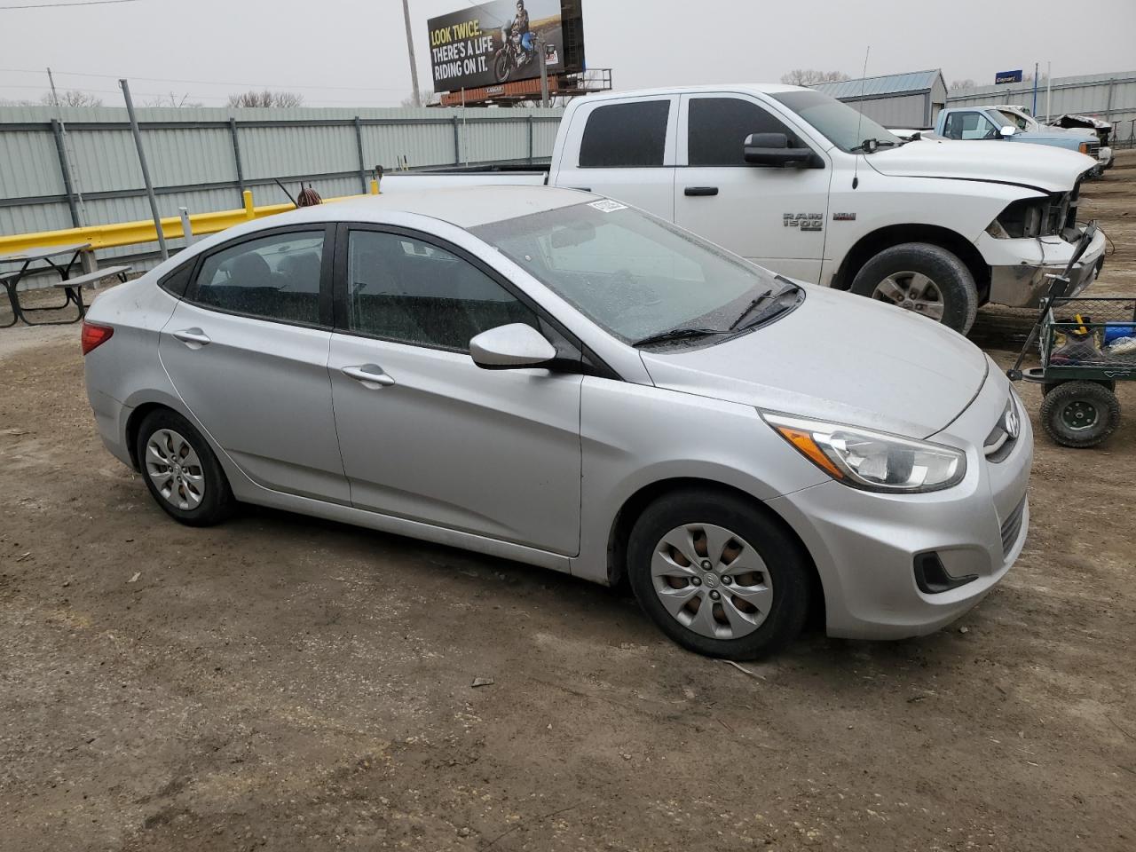 2015 Hyundai Accent VIN KMHCT4AE0FU849855 Copart auction photo, front end damage thumbnail 4