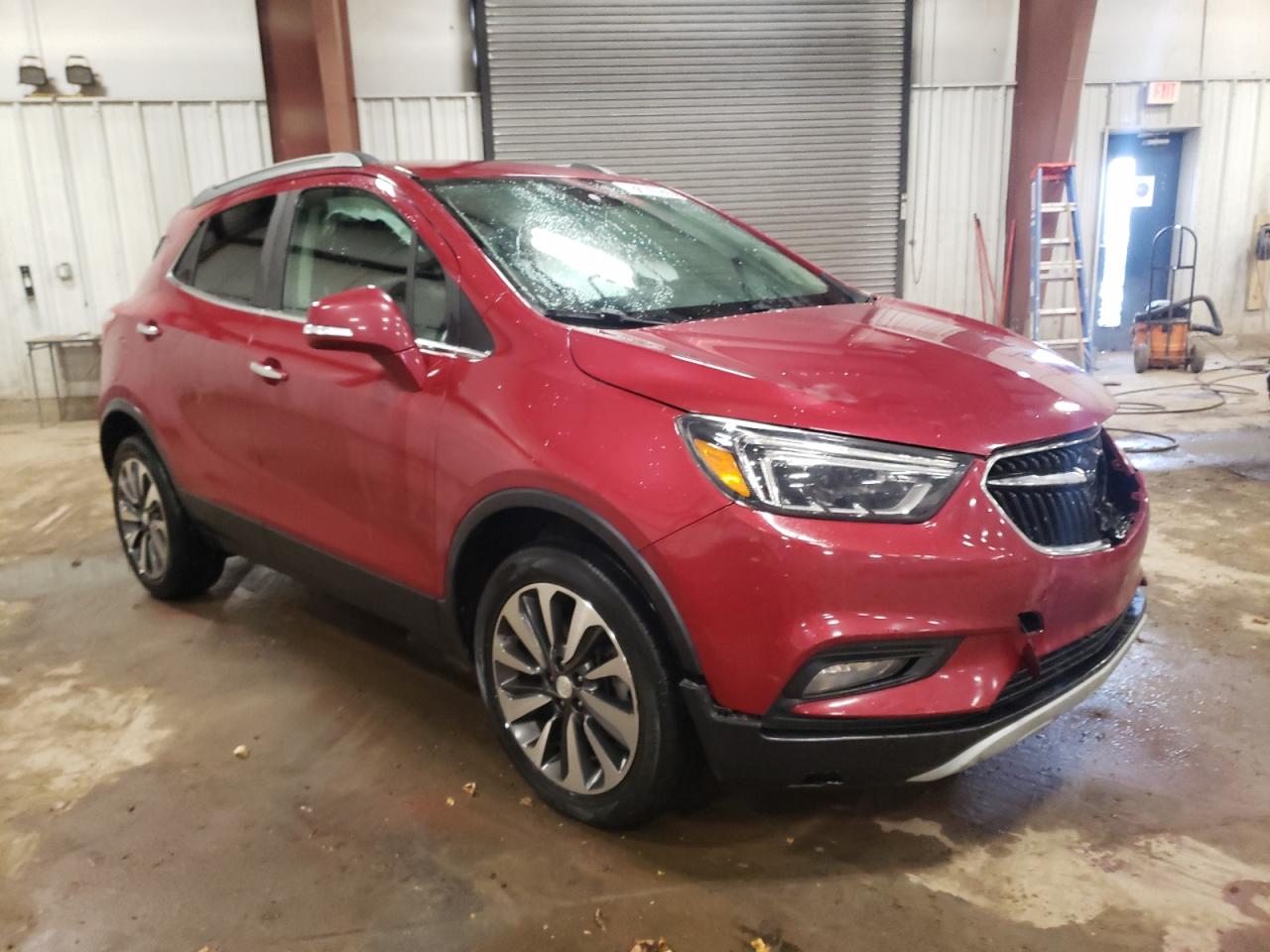 2018 Buick Encore VIN KL4CJGSB1JB588380 Copart auction photo, front end / side damage thumbnail 4