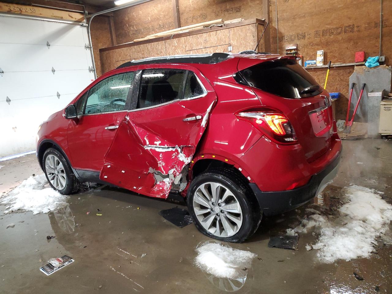 2019 Buick Encore VIN KL4CJESB2KB878617 Copart auction photo, side / rear end damage thumbnail 2