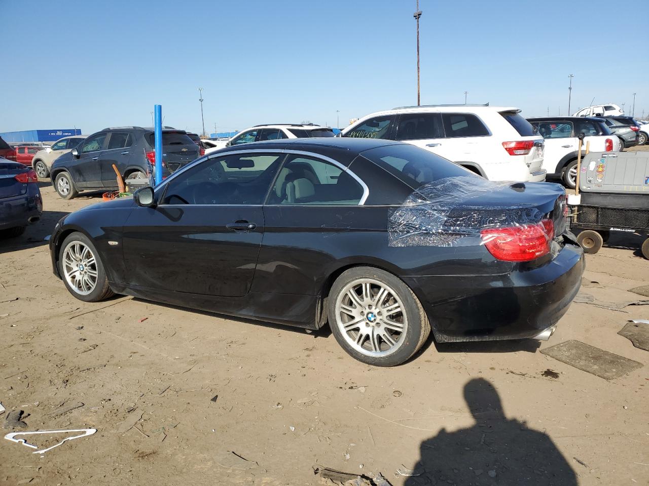 2012 BMW 3er VIN WBADW3C59CE822244 Copart auction photo, rear end damage thumbnail 2