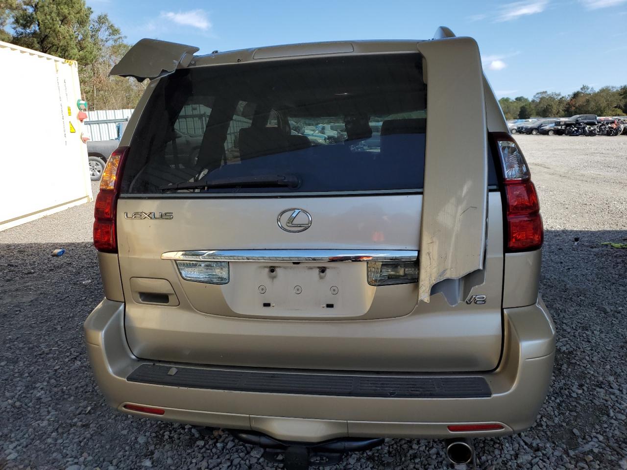 2008 Lexus GX VIN JTJBT20X280154713 Copart auction photo, top/roof / front end damage thumbnail 6