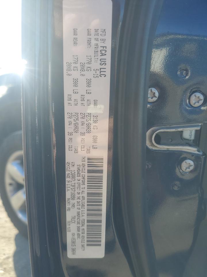 2015 RAM 1500 VIN 1C6RR7LT3FS716990 Copart auction photo, rear end damage thumbnail 12