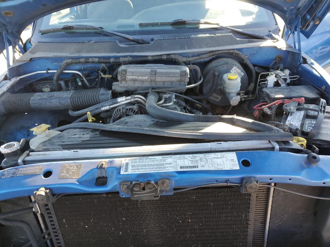 1999 Dodge RAM VIN 3B7HC16Y6XM502001 Copart auction photo, front end / side damage thumbnail 11