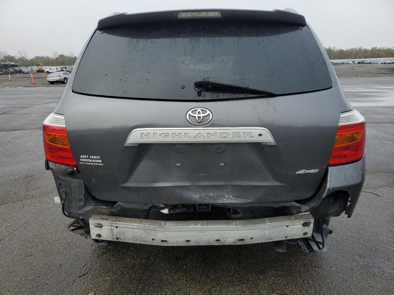 2010 Toyota Highlander VIN 5TDDK3EH4AS036400 Copart auction photo, rear end / side damage thumbnail 6
