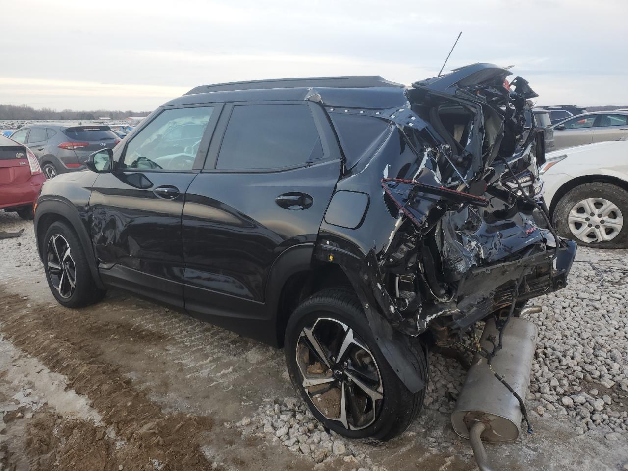 2022 Chevrolet TrailBlazer VIN KL79MUSL0NB081357 Copart auction photo, rear end / side damage thumbnail 2