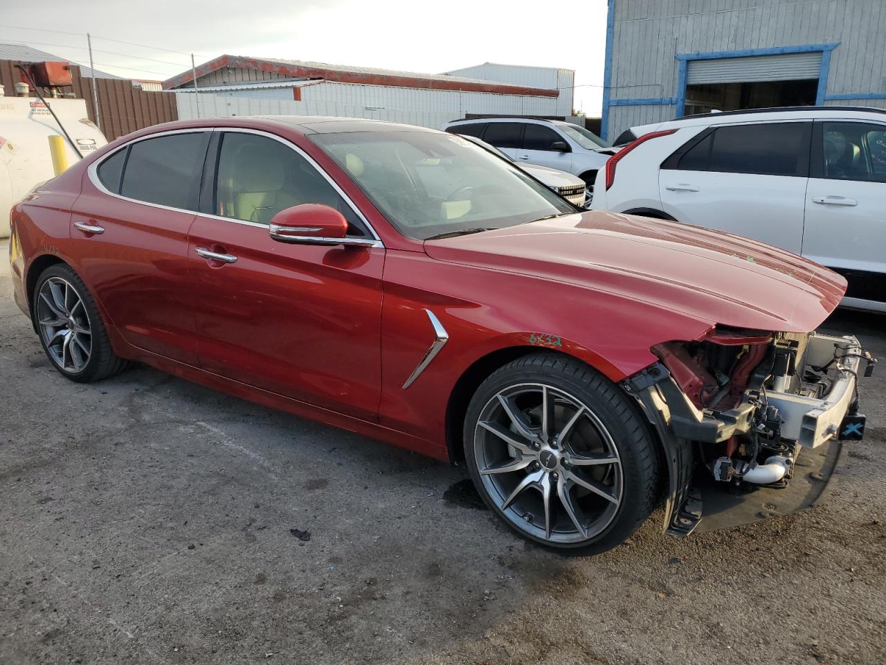 2019 Genesis G70 VIN KMTG44LA0KU031664 Copart auction photo, front end damage thumbnail 4