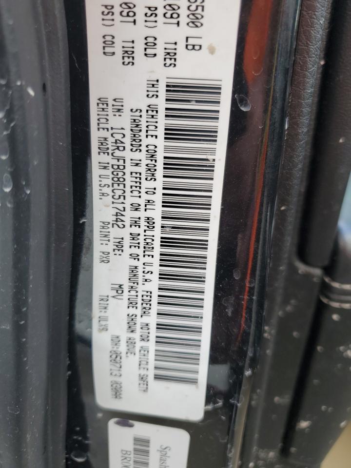 2014 Jeep Grand Cherokee VIN 1C4RJFBG8EC517442 Copart auction photo, water/flood damage thumbnail 14