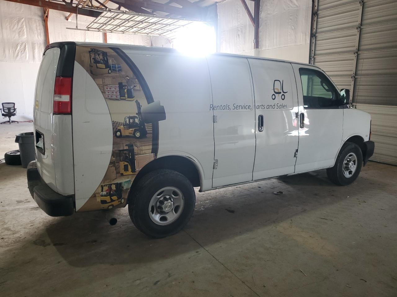 2017 Chevrolet Express VIN 1GCWGAFF2H1347195 Copart auction photo, side damage thumbnail 3