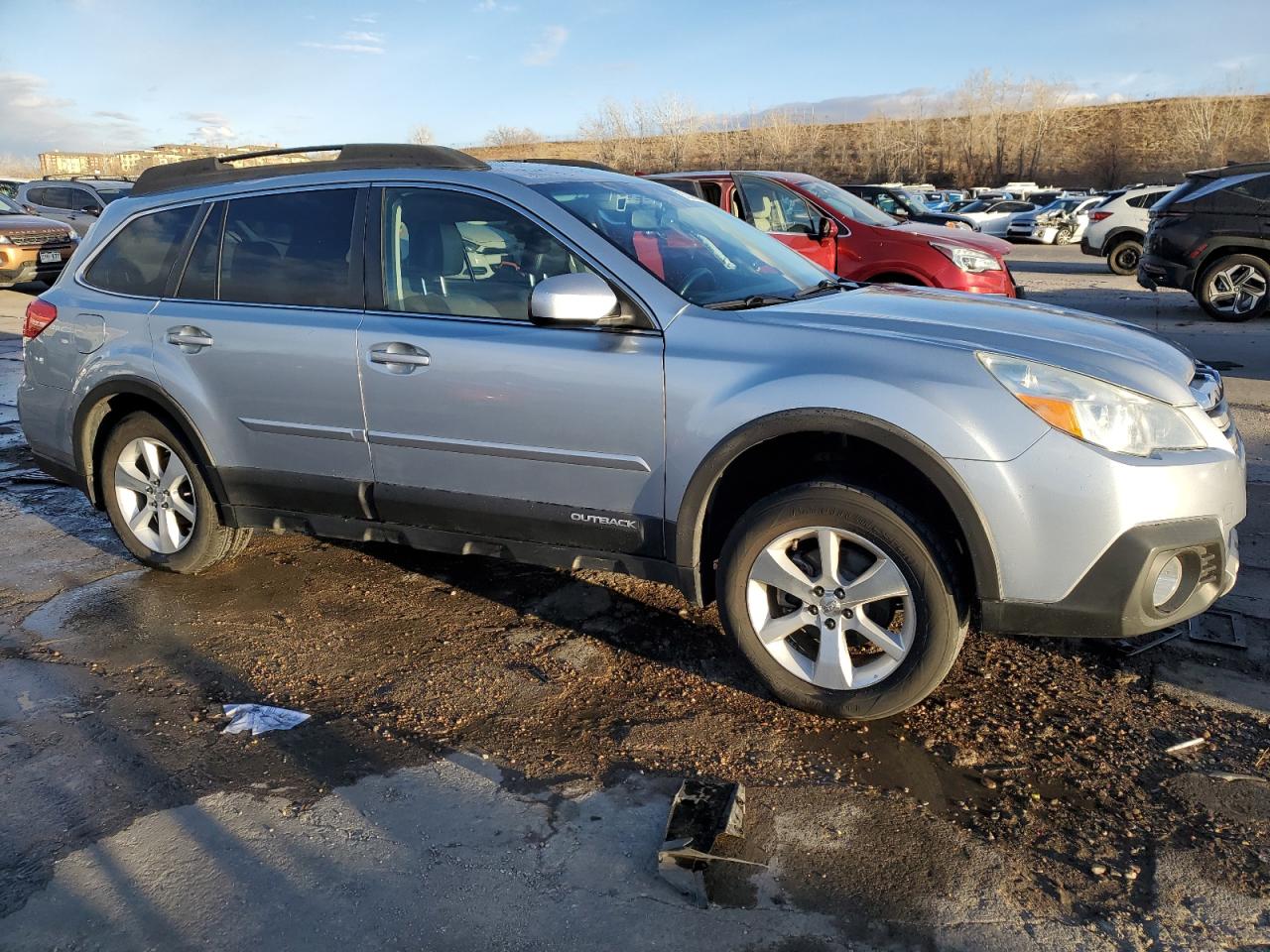 2014 Subaru Outback VIN 4S4BRBNC6E3224128 Copart auction photo, front end / side damage thumbnail 4