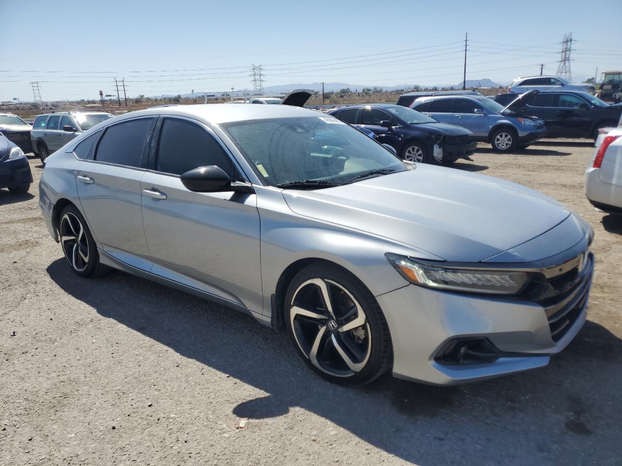 2021 Honda Accord VIN 1HGCV1F3XMA034289 Copart auction photo, rear end / front end damage thumbnail 4