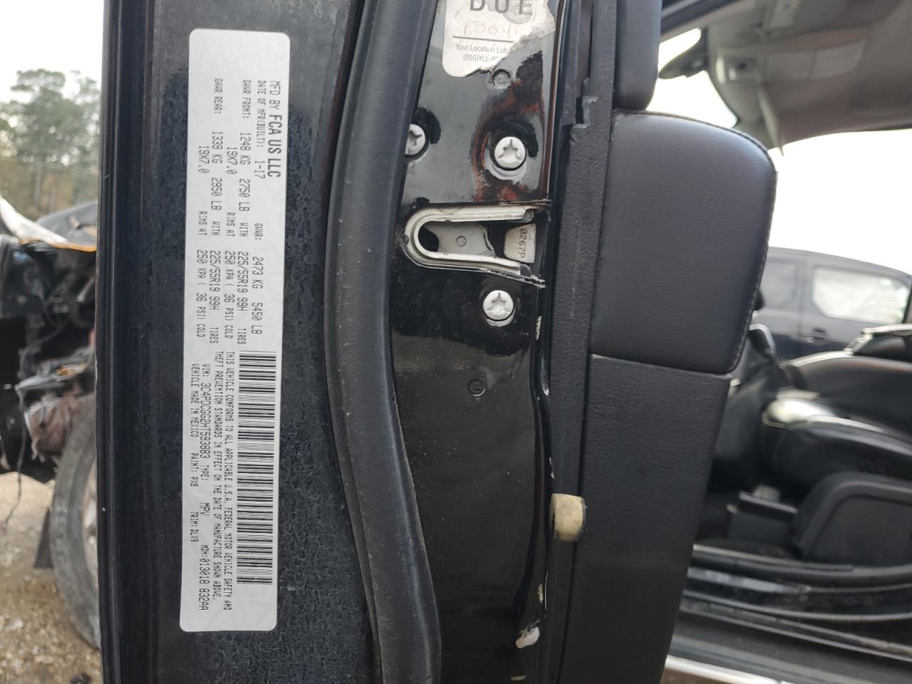 2017 Dodge Journey VIN 3C4PDCGG2HT593883 Copart auction photo, all over damage thumbnail 13