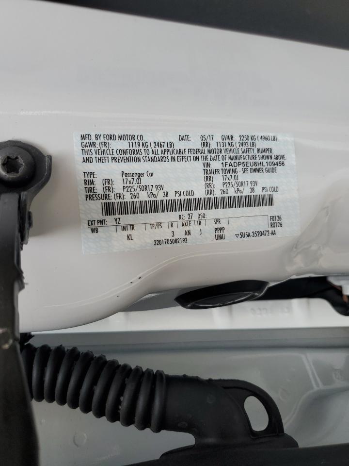 2017 Ford C-MAX VIN 1FADP5EU8HL109456 Copart auction photo, rear end damage thumbnail 12