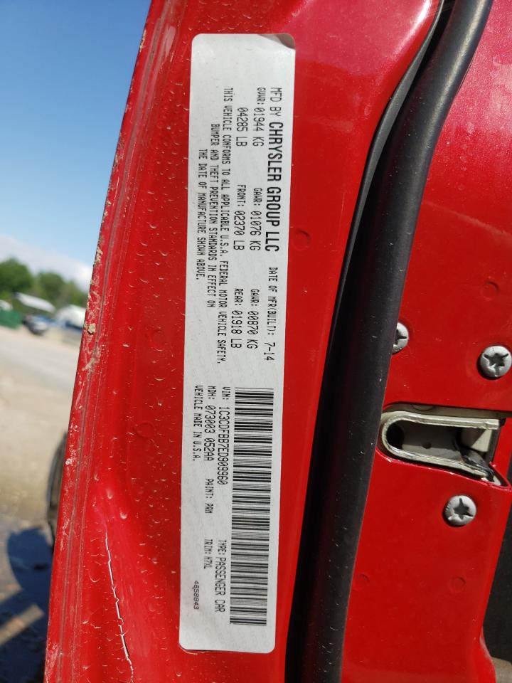 2014 Dodge Dart VIN 1C3CDFBB7ED909960 Copart auction photo, rollover / undercarriage damage thumbnail 15
