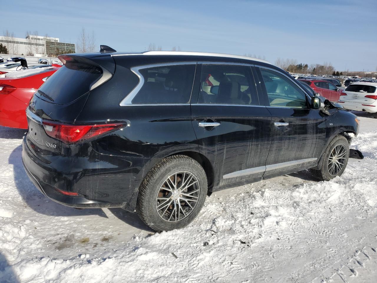 2020 Infiniti QX60 VIN 5N1DL0MM3LC528958 Copart auction photo, front end / side damage thumbnail 3
