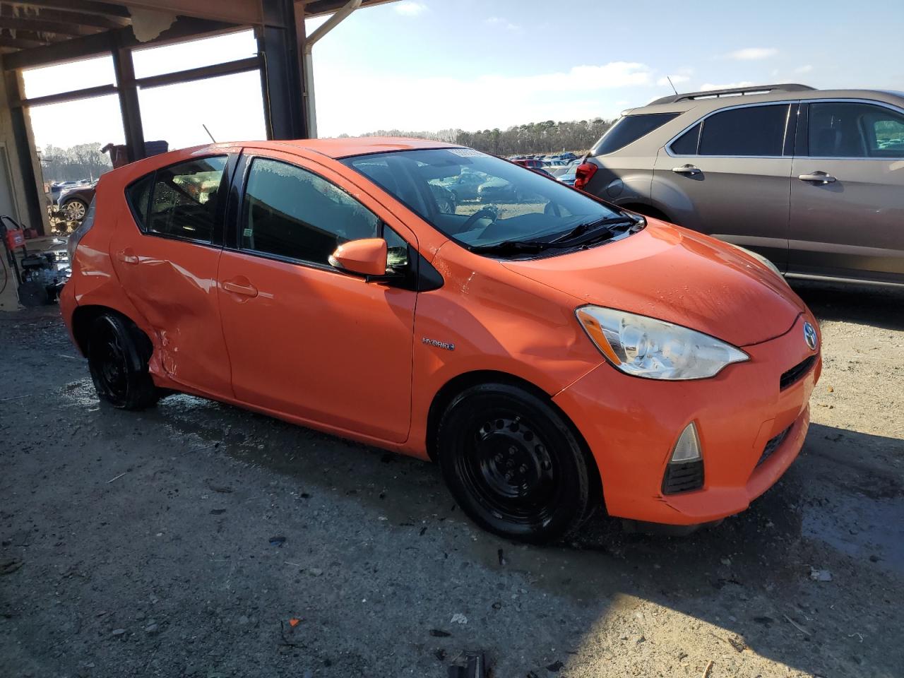 2012 Toyota Prius VIN JTDKDTB3XC1014282 Copart auction photo, side damage thumbnail 4