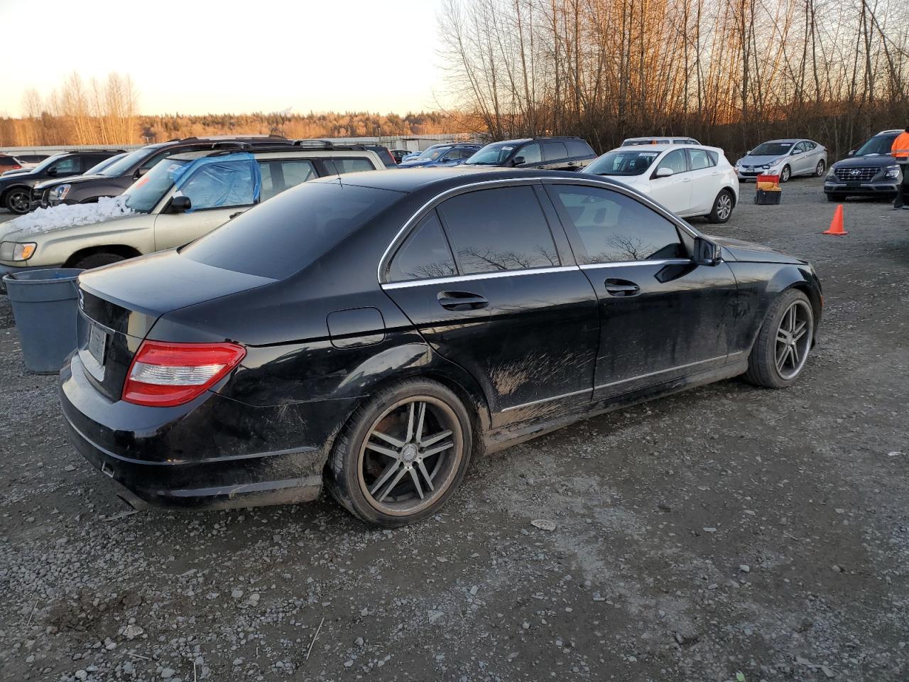 2010 Mercedes-Benz C-klasse VIN WDDGF5EB7AR092800 Copart auction photo, undercarriage / stripped damage thumbnail 3