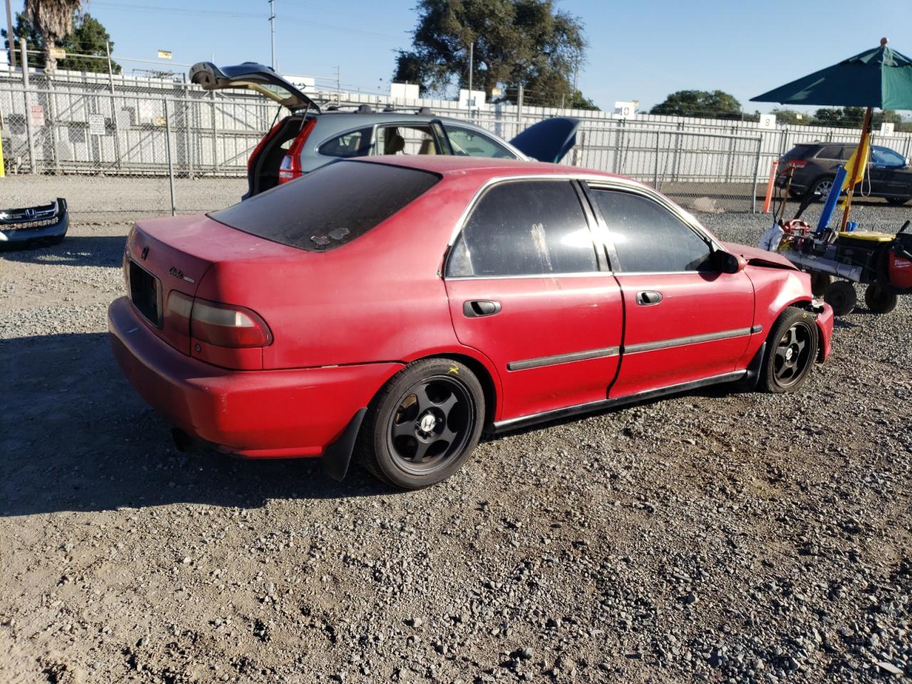 1995 Honda Civic VIN JHMEG8555SS010825 Copart auction photo, front end damage thumbnail 3