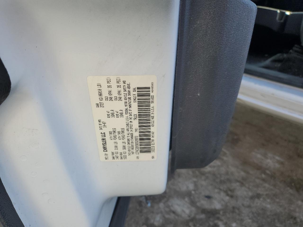 2008 Dodge Dakota VIN 1D7HE32K58S529972 Copart auction photo, side damage thumbnail 12