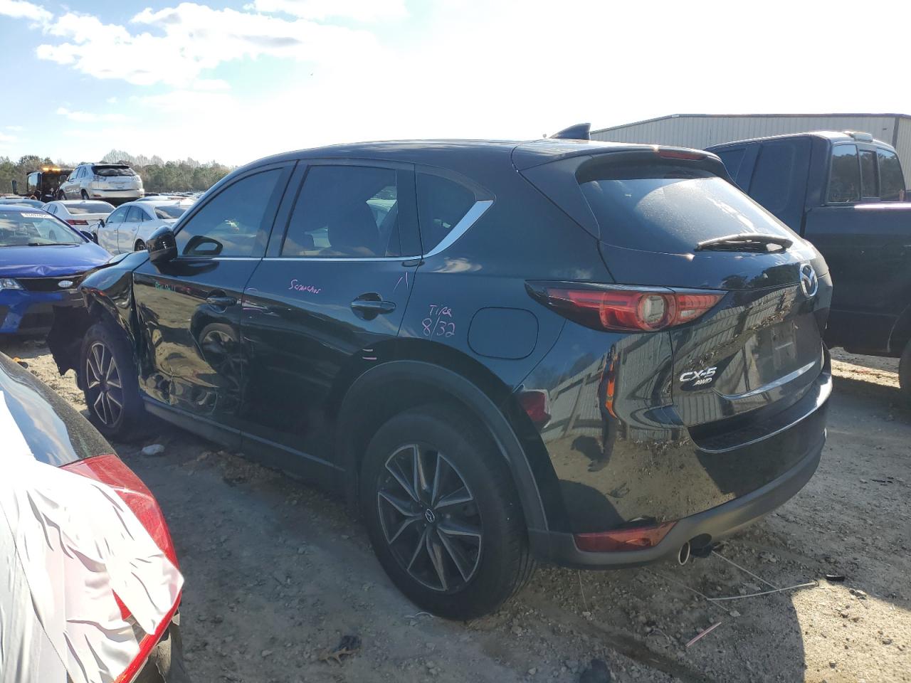 2018 Mazda CX-5 VIN JM3KFBDM9J0312410 Copart auction photo, front end / side damage thumbnail 2