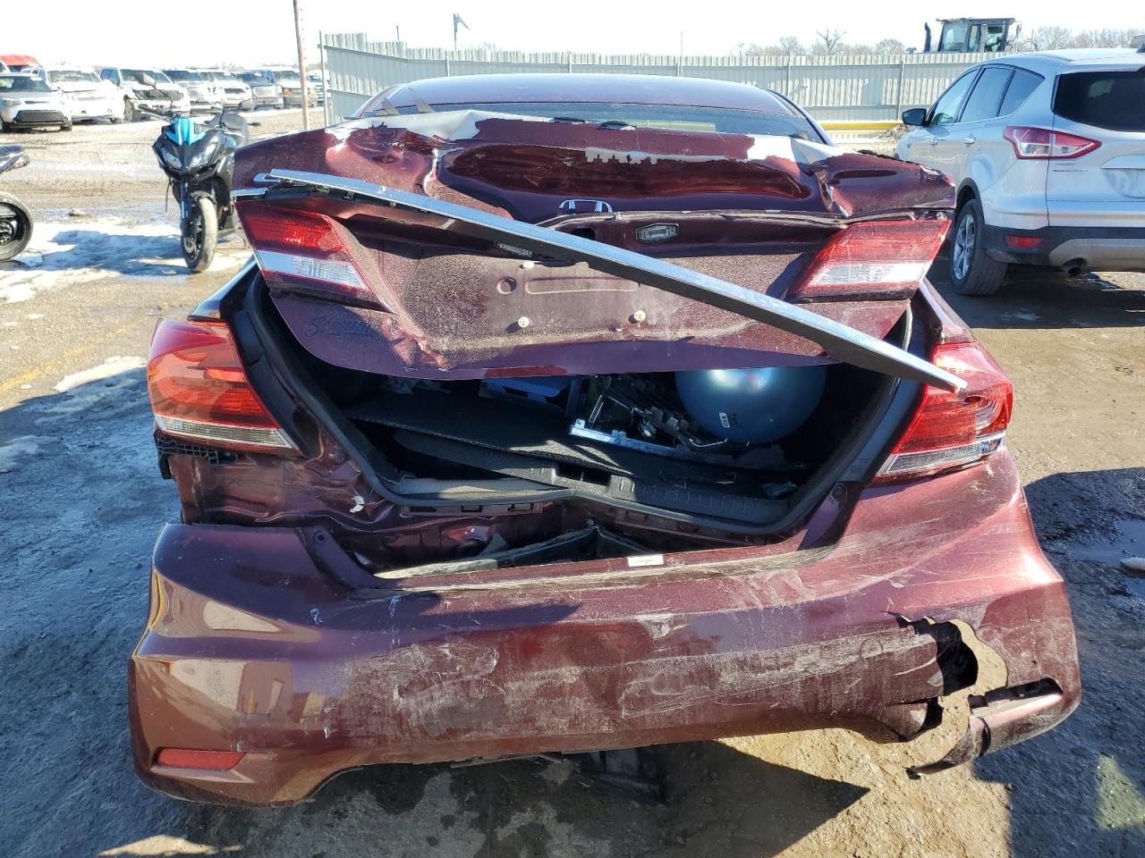 2013 Honda Civic VIN 19XFB2F80DE252051 Copart auction photo, rear end damage thumbnail 6
