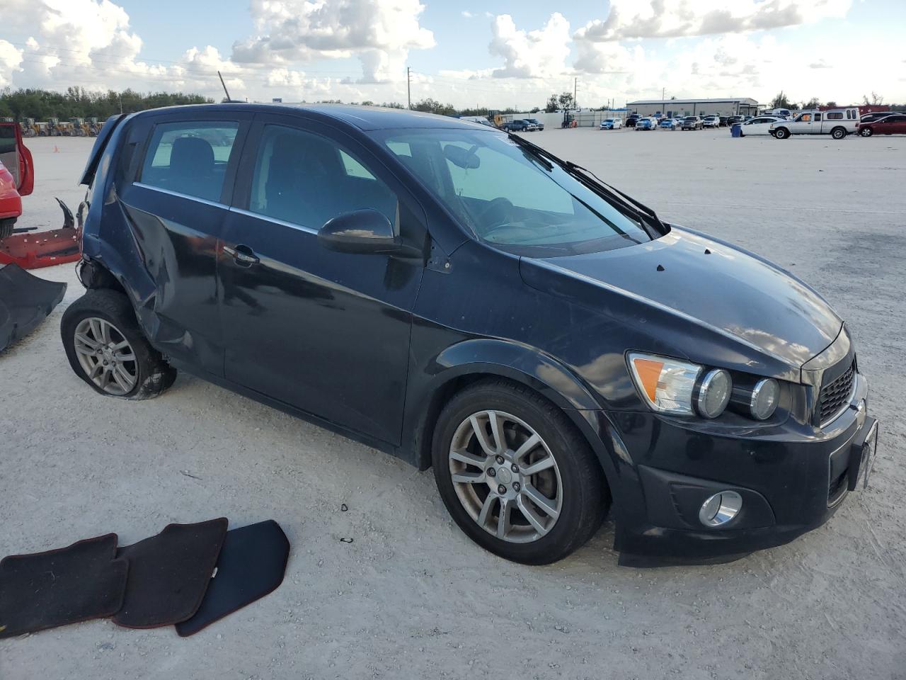 2015 Chevrolet Sonic VIN 1G1JC6SGXF4153634 Copart auction photo, all over damage thumbnail 4
