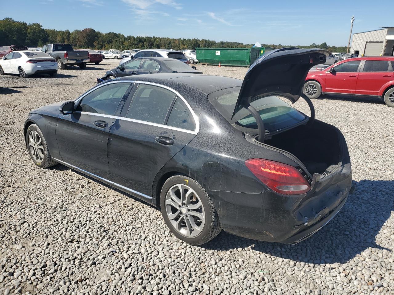 2017 Mercedes-Benz C-klasse VIN 55SWF4JB1HU198177 Copart auction photo, rear end damage thumbnail 2