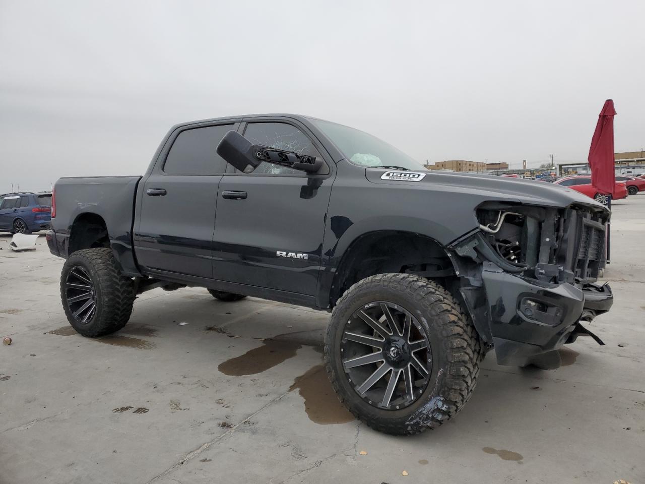 2018 RAM 1500 VIN 1C6SRFFT4KN545456 Copart auction photo, front end / side damage thumbnail 4