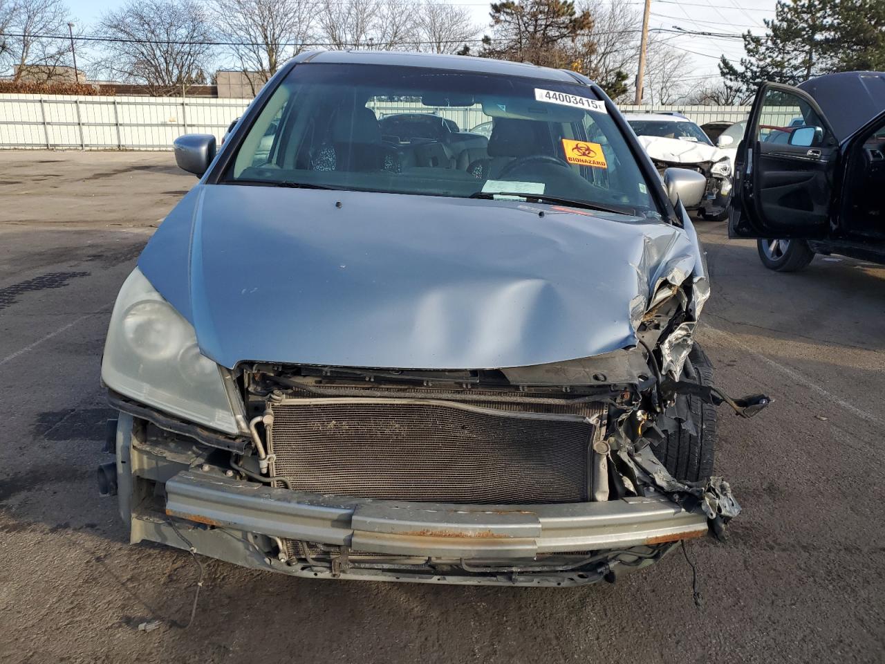 2007 Honda Odyssey VIN 5FNRL38757B001061 Copart auction photo, rear end / front end damage thumbnail 5