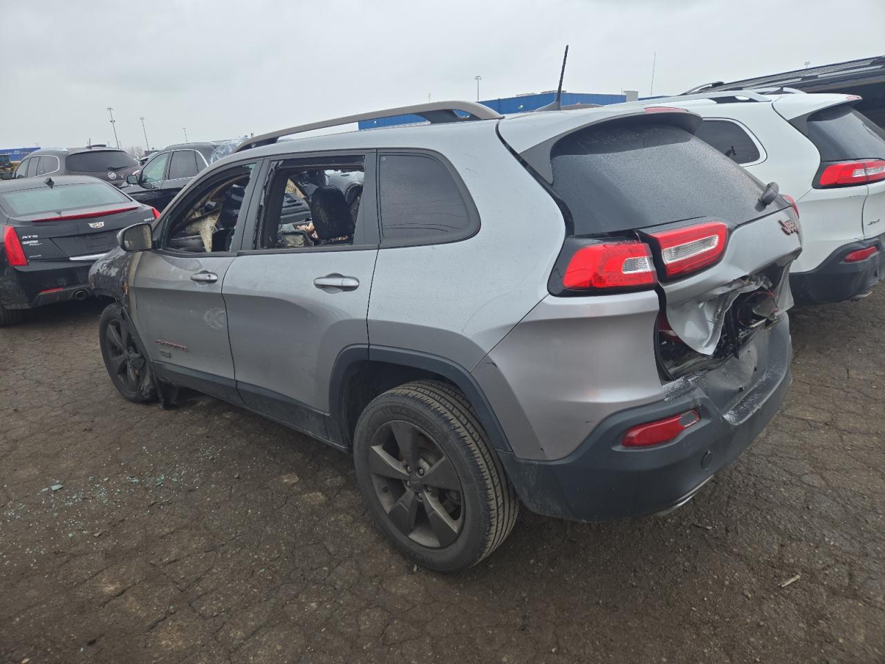 2017 Jeep Grand Cherokee VIN 1C4PJLCS0HW574732 Copart auction photo, burn / missing/altered vin damage thumbnail 2