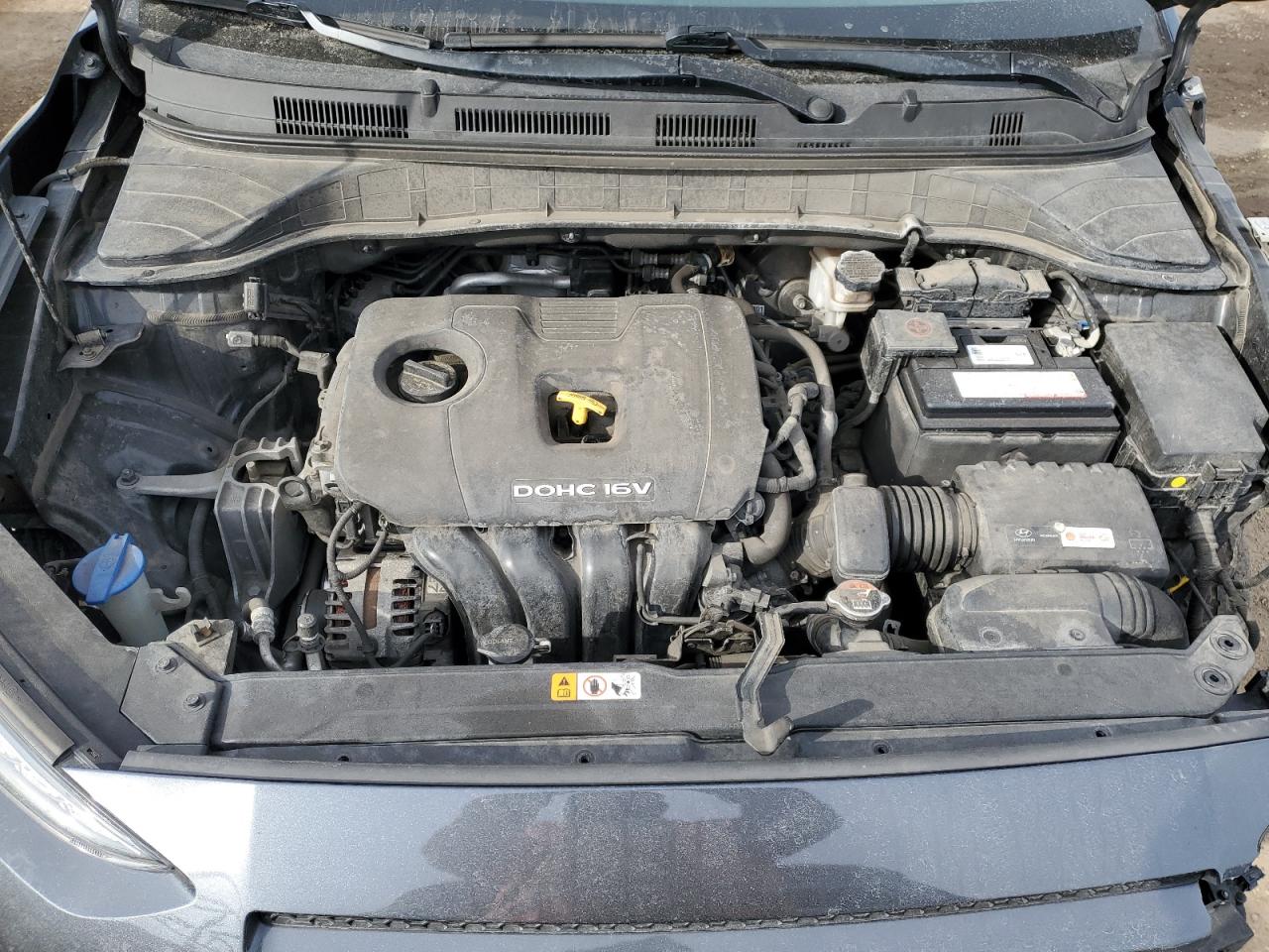 2019 Hyundai Kona VIN KM8K12AA6KU318401 Copart auction photo, front end / stripped damage thumbnail 11