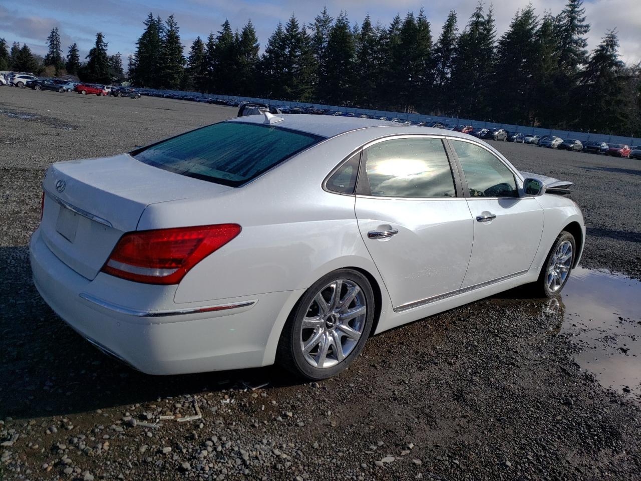 2013 Hyundai Equus VIN KMHGH4JH8DU058256 Copart auction photo, front end / rear end damage thumbnail 3