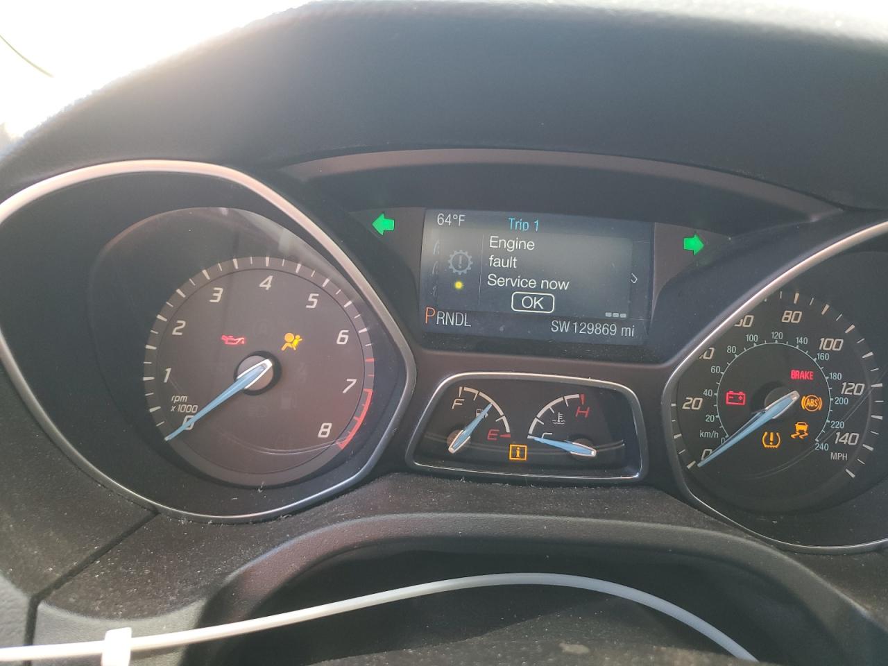 2014 Ford Focus VIN 1FADP3F25EL457504 Copart auction photo, front end damage thumbnail 7