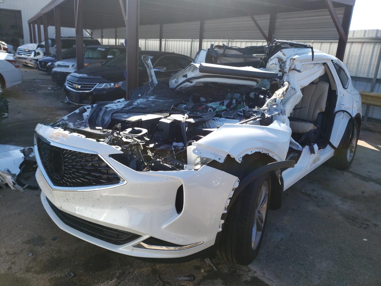 2022 Acura MDX VIN 5J8YD9H36NL001140 Copart auction photo, all over damage thumbnail 2