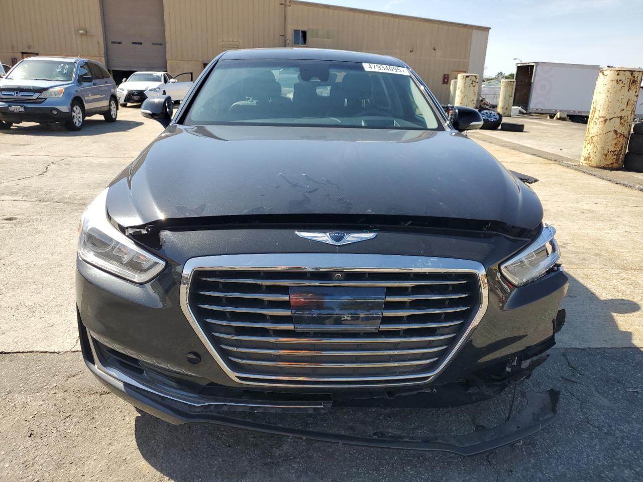 2019 Genesis G90 VIN KMTF54JHXKU061635 Copart auction photo, front end damage thumbnail 5