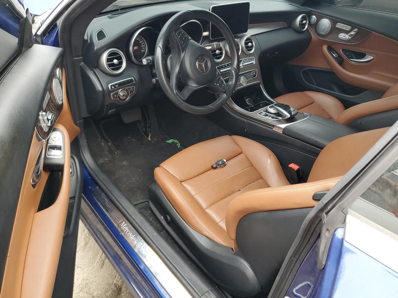 2017 Mercedes-Benz C-klasse VIN WDDWJ4KB0HF361644 Copart auction photo, water/flood damage thumbnail 8