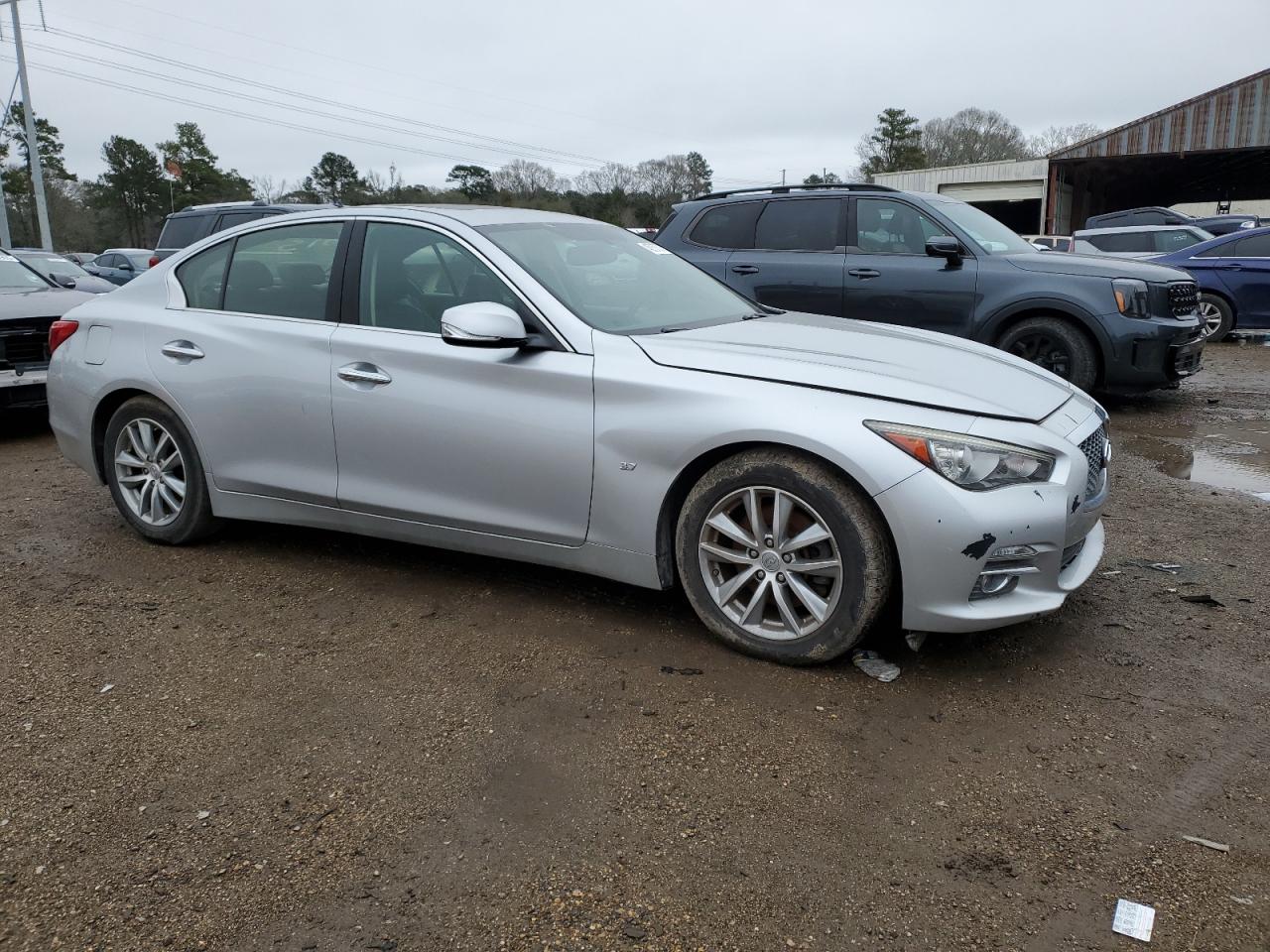2015 Infiniti Q50 VIN JN1BV7AP0FM357150 Copart auction photo, mechanical damage thumbnail 4