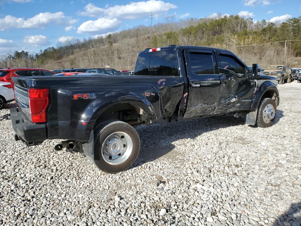 2022 Ford F450 VIN 1FT8W4DT7NEE27814 Copart auction photo, all over damage thumbnail 3