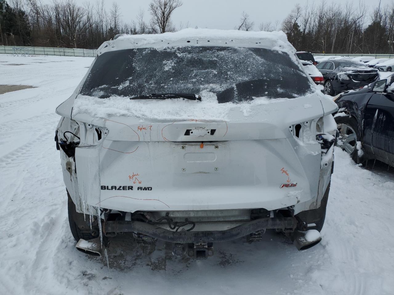 2020 Chevrolet Blazer VIN 3GNKBKRS8LS626435 Copart auction photo, all over damage thumbnail 6