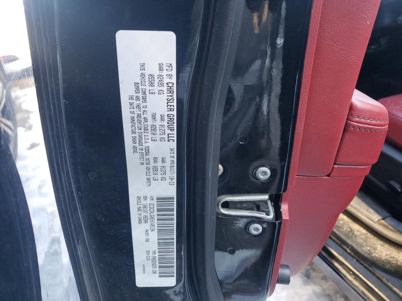 2014 Dodge Charger VIN 2C3CDXJG0EH149134 Copart auction photo, rear end / minor dent/scratches damage thumbnail 12