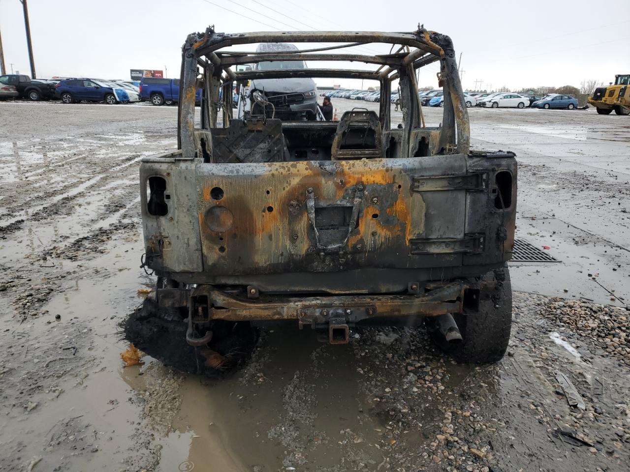 2010 Jeep Wrangler VIN 1J4BA6H12AL116672 Copart auction photo, burn damage thumbnail 6